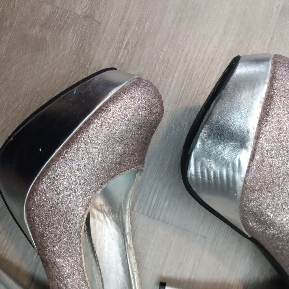 BAMBOO glitter Pink pumps sz 8,5 - Picture 3 of 8